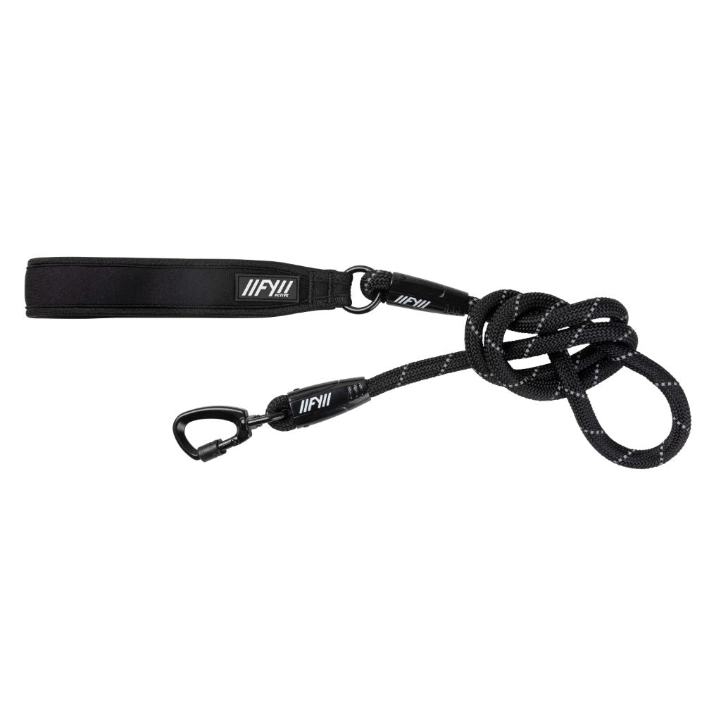 Black - FY Active Rope Dog Leash