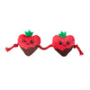 Cœurs de fraises (2 sur une ficelle) - Jouet pour chat