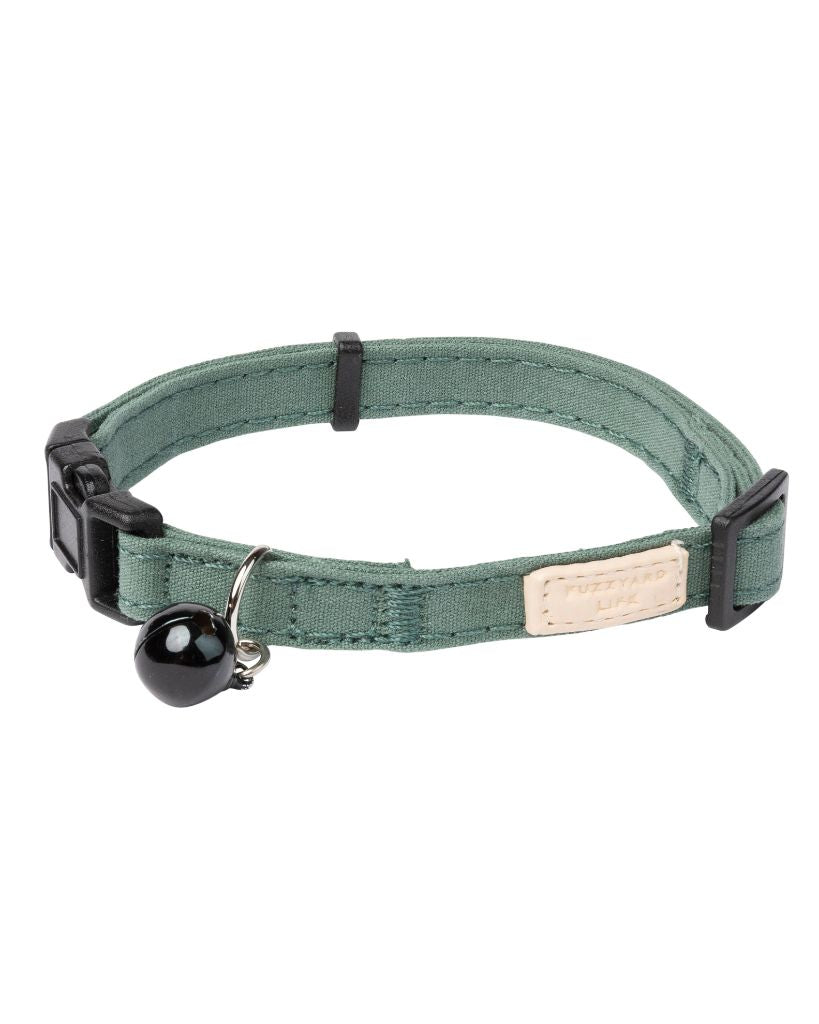 Myrtle Green - FuzzYard Life Cotton Cat Collar