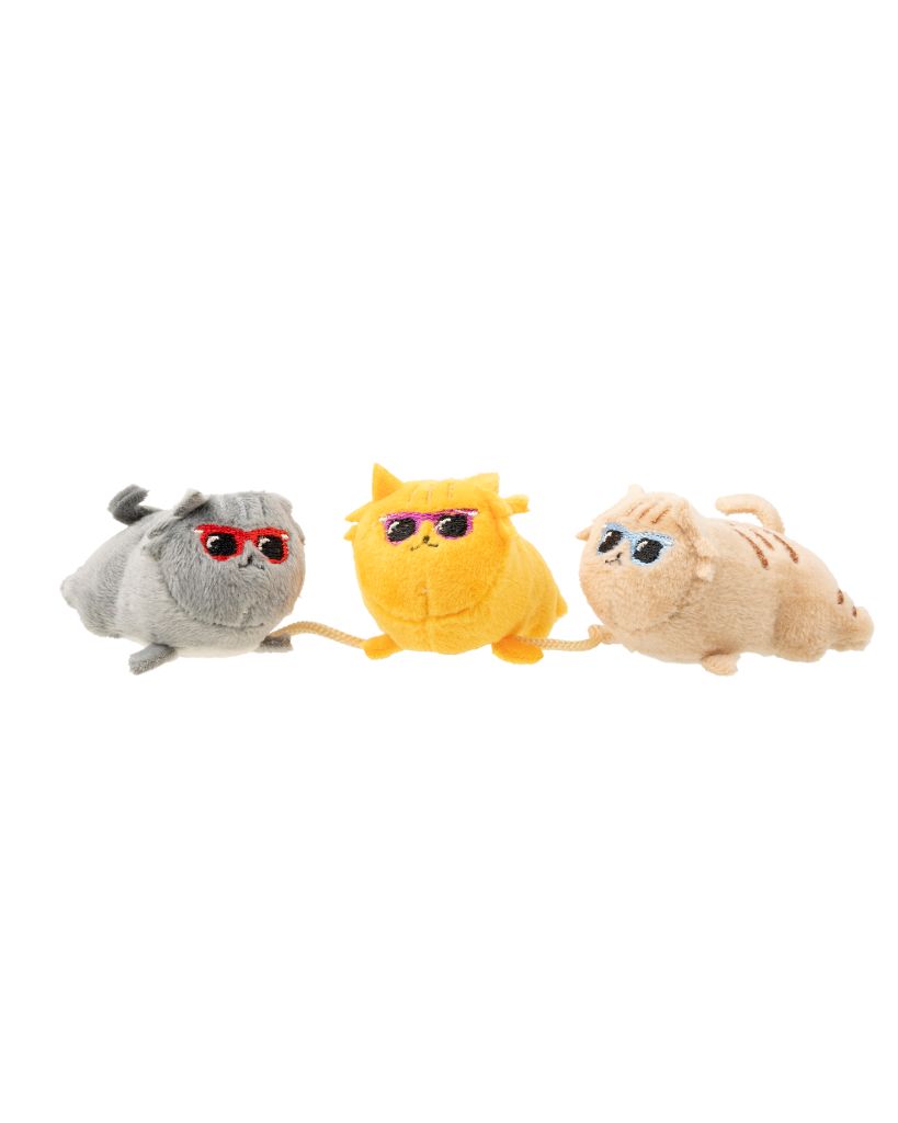 Cool Cats (3 pieces on a rope) - Cat Toy