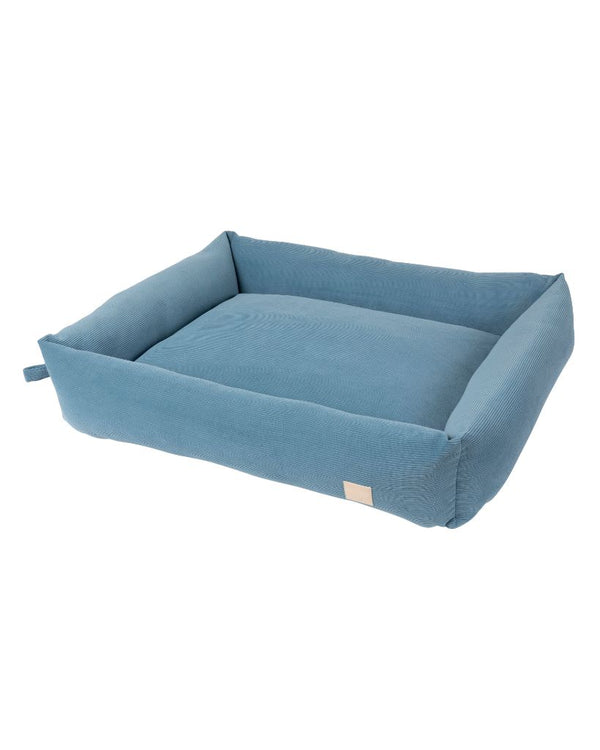 French Blue - FuzzYard Life Corduroy Dog Bed