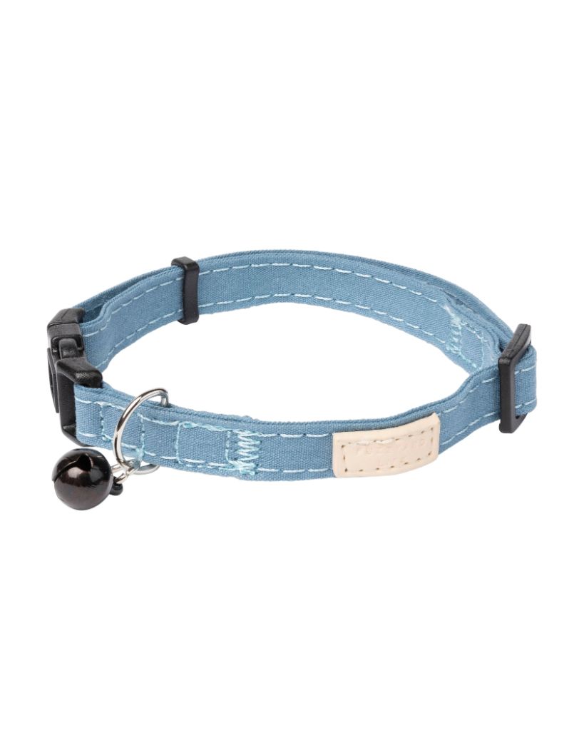French Blue - FuzzYard Life Cotton Cat Collar