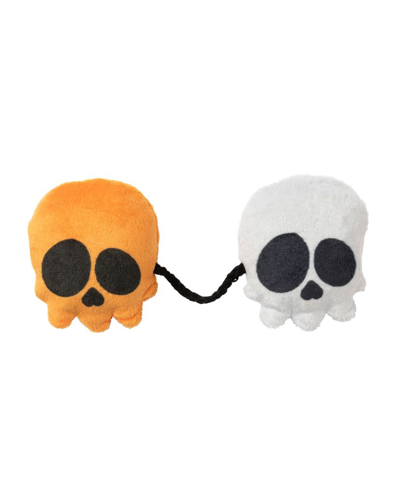 Scully & Sully Skeleton String - Juguete de Halloween para gatos con catnip